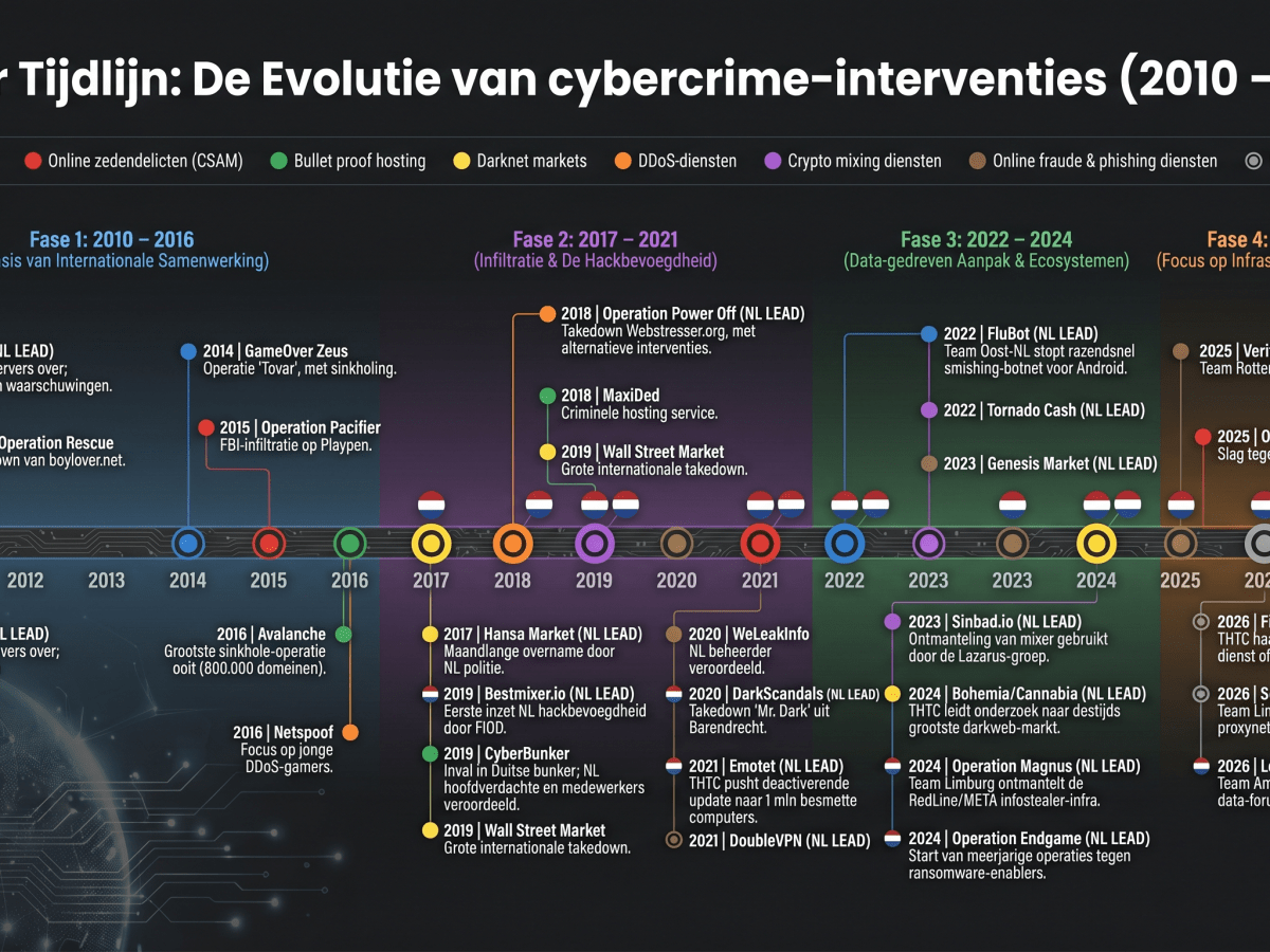 Overzicht cybercrime operaties